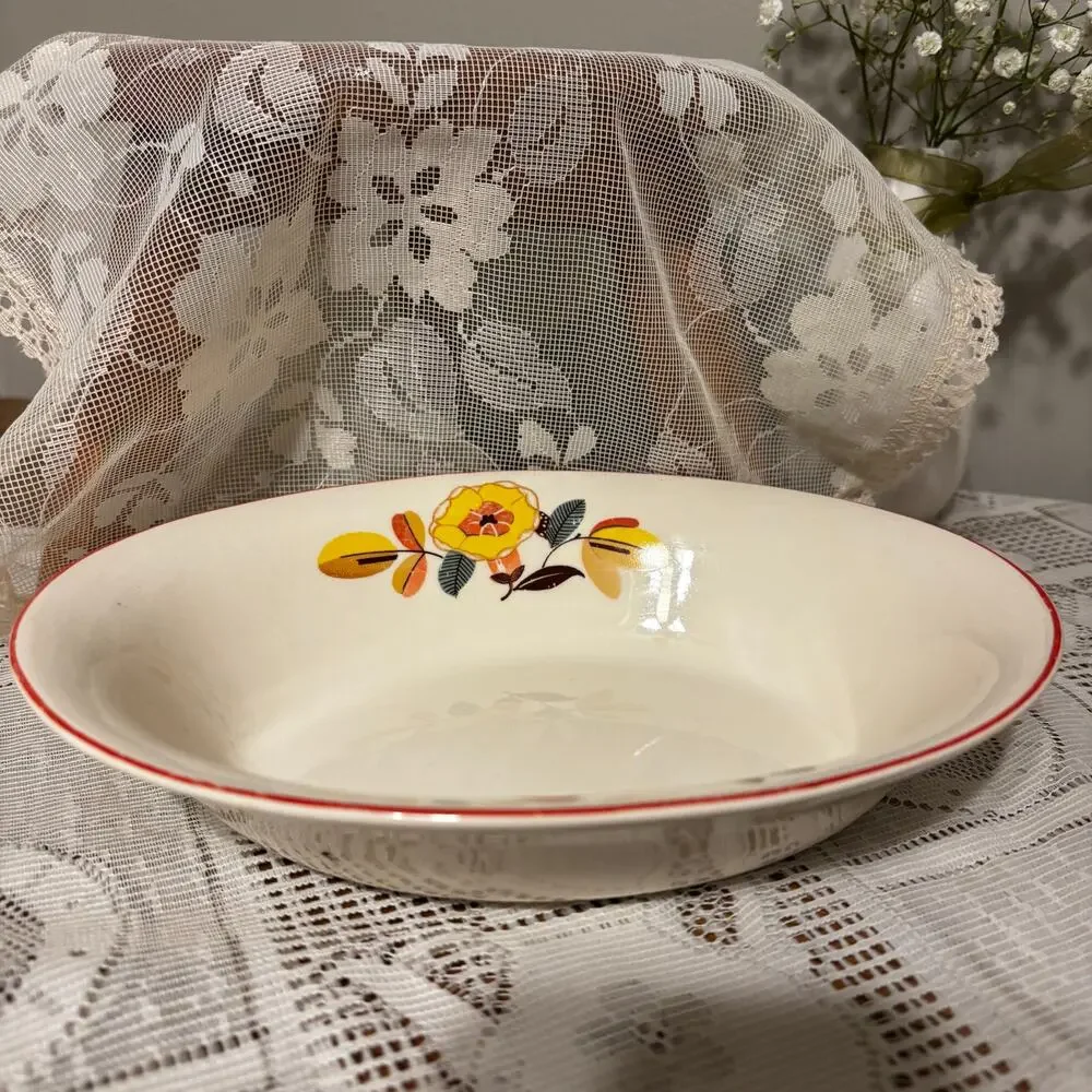 Vintage Crooksville 30's 539 MCM Stamped A160 Serving Bowl Platter